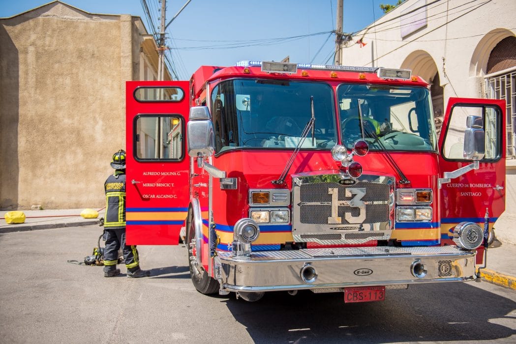 Firefighters using IoT sensors