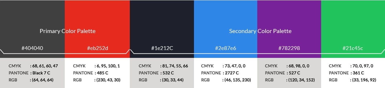 Bridgera color palette